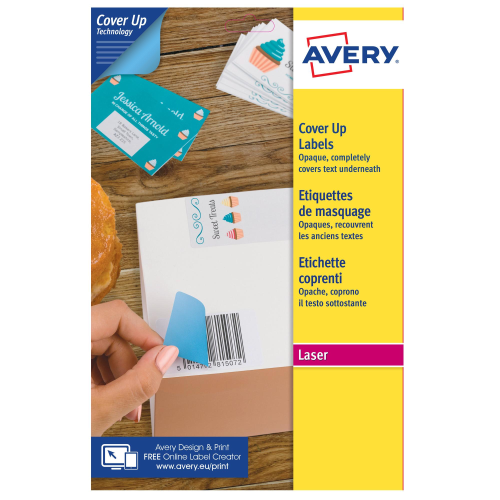 Etichette bianche coprenti BlockOUT A4 25 fg 199,6 x 143,5mm (2 et/fg laser